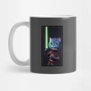 Fun Cat Print ~ AI Art ~ Fantasy Cat ~ Sci-fi Cat ~ Cats with Lightsabers Mug